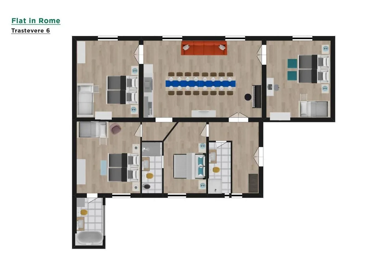 Flatinrome Trastevere 6 Apartment
